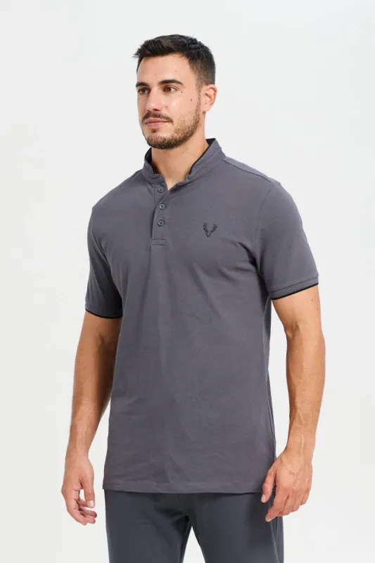 Men Grey Polo Shirt sold by Redtag
