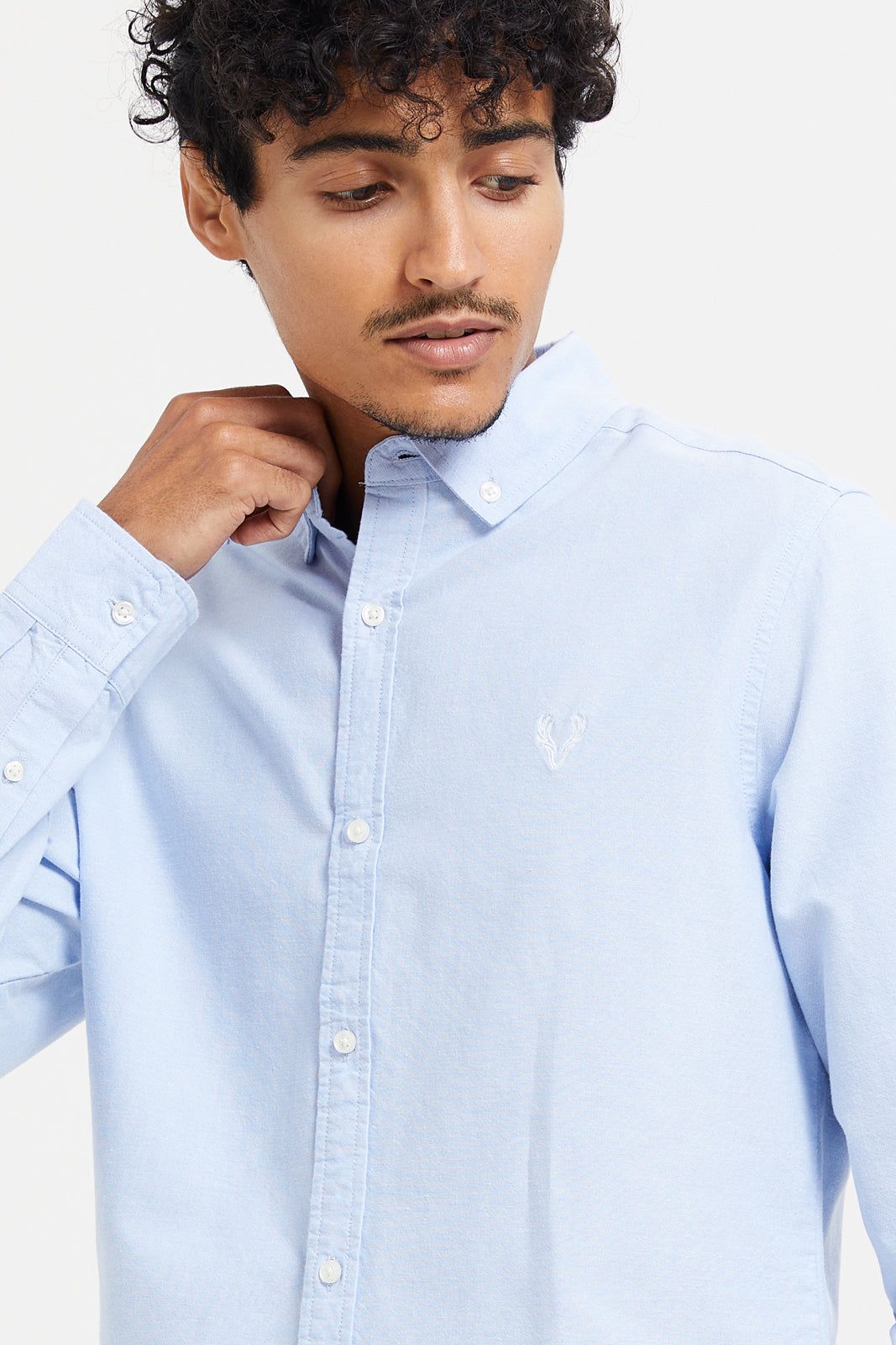 Men Blue Button Down Oxford Shirt sold by Redtag product image thumbnail 4