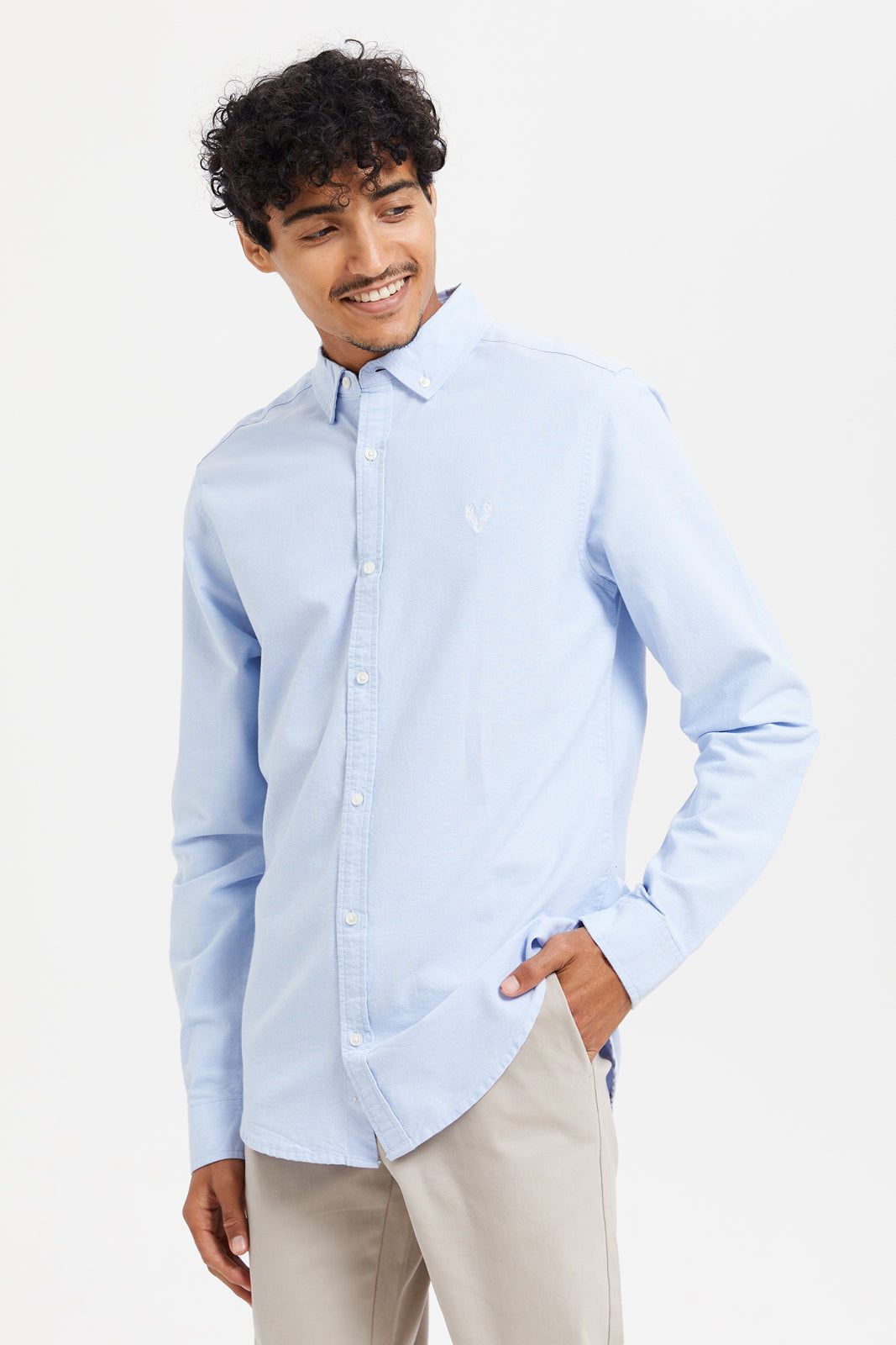 Men Blue Button Down Oxford Shirt sold by Redtag
