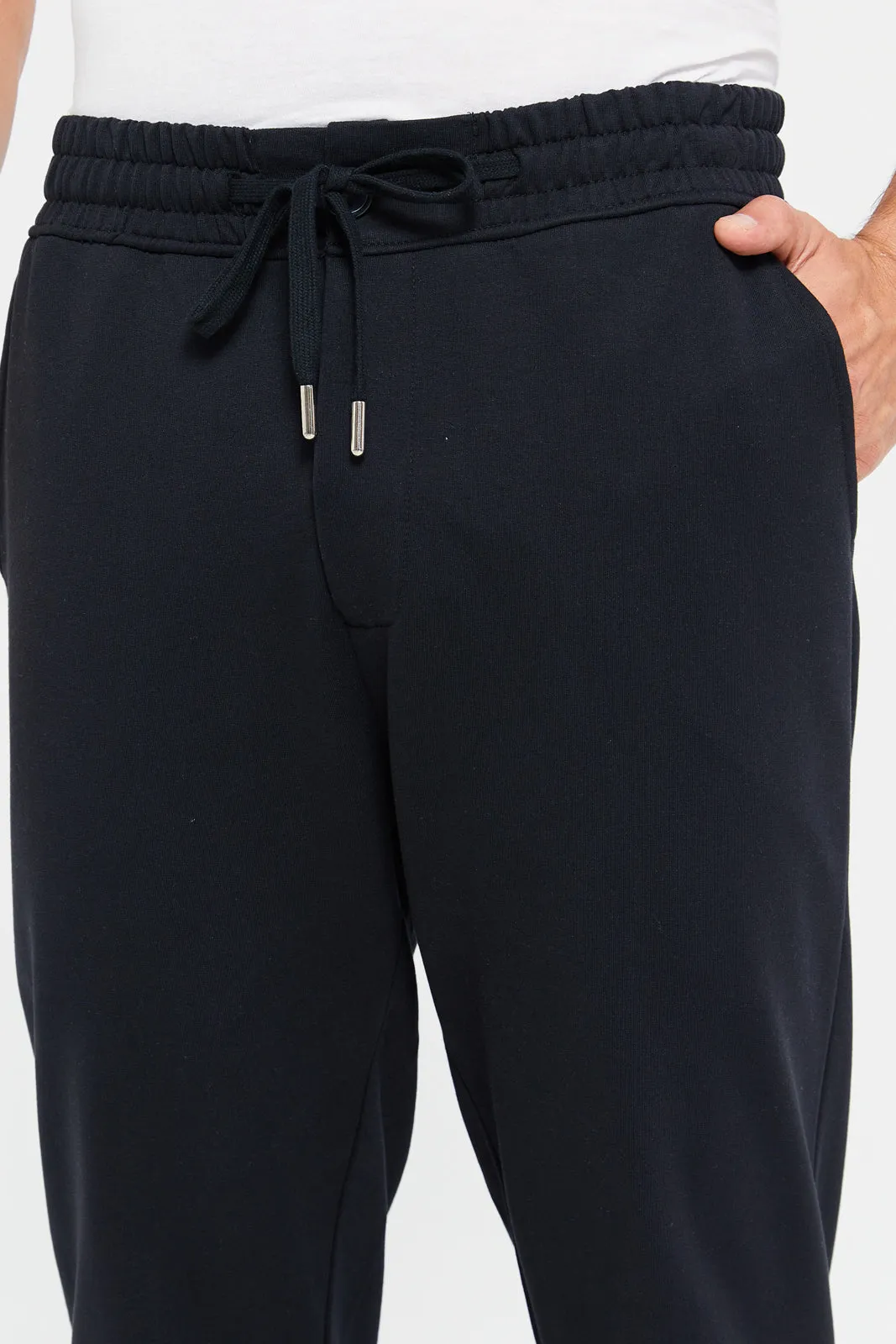 Men Black Jogger Fit Trousers sold by Redtag product image thumbnail 4
