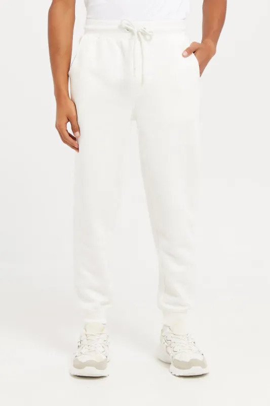 Men Plain Ivory Track Pants sold by Redtag