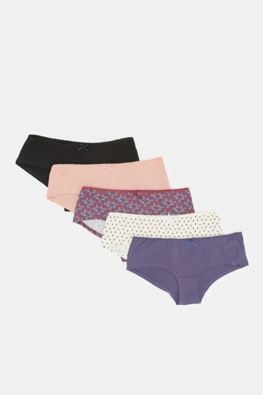 Women Assorted Boyleg Brief Set (Pack Of 5) sold by Redtag