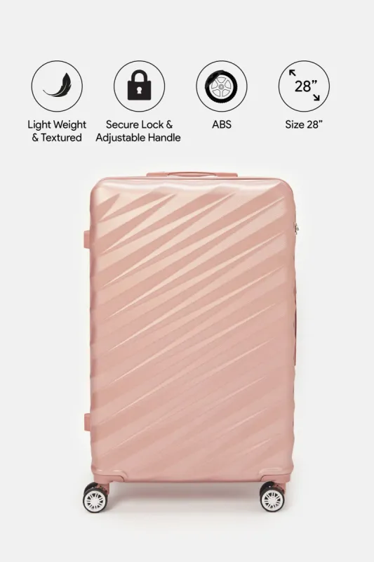 Pink Textured Trolley Luggage (28 Inch) sold by Redtag