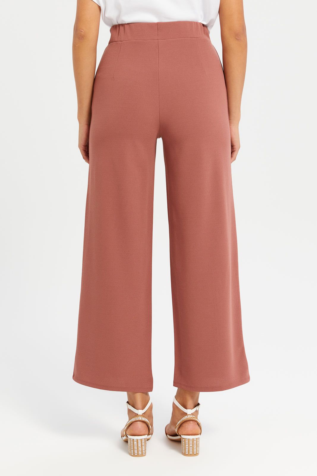 Women Taupe Wide Leg Trousers sold by Redtag product image thumbnail 3