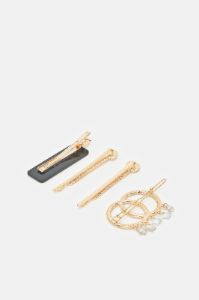 Women Gold Embellished Hair Clip (Pack of 4) sold by Redtag