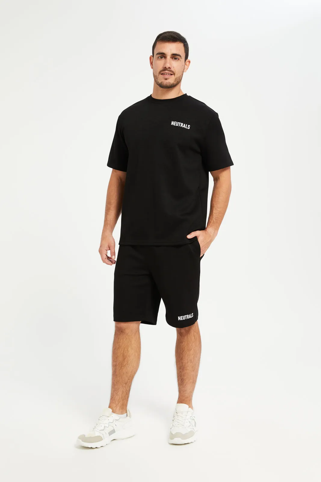 Men Black Back Print Active T-Shirt sold by Redtag product image thumbnail 2