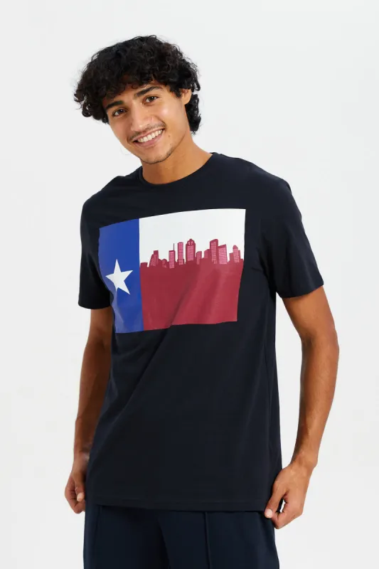 Men Black Graphic T-Shirt sold by Redtag