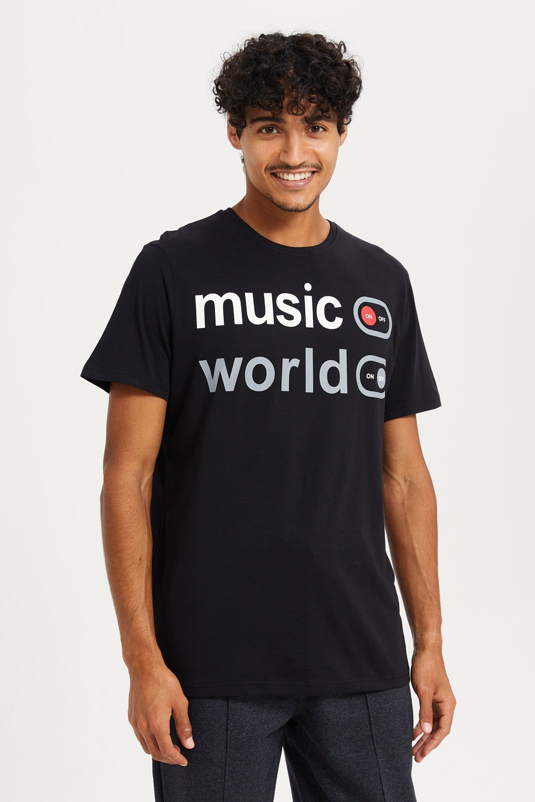 Men Black Graphic T-Shirt sold by Redtag