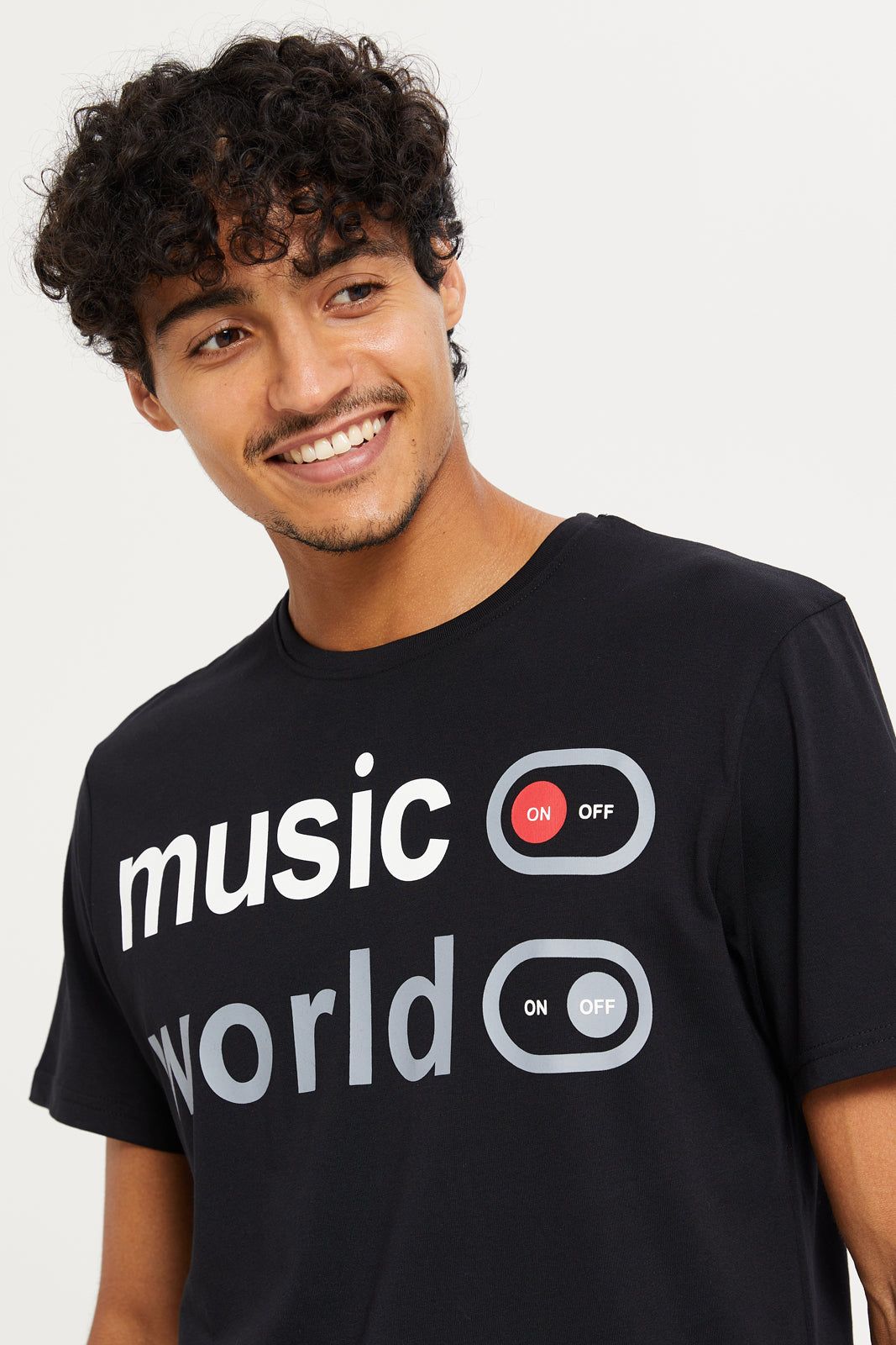 Men Black Graphic T-Shirt sold by Redtag product image thumbnail 4