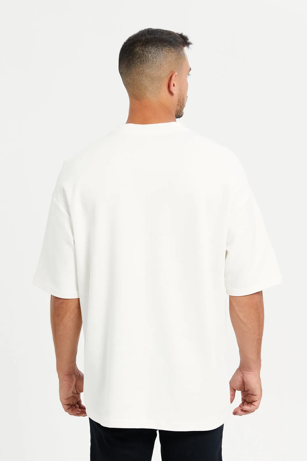 Men White Printed T-Shirt sold by Redtag product image thumbnail 3