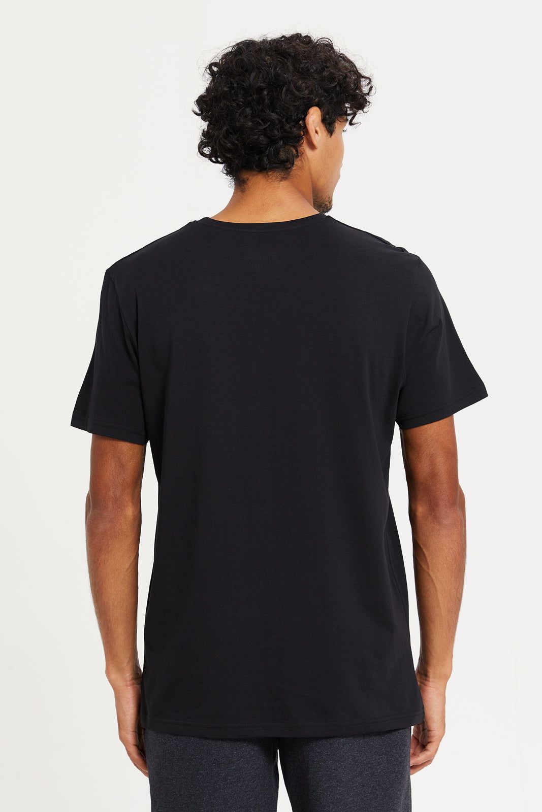 Men Black Graphic T-Shirt sold by Redtag product image thumbnail 3