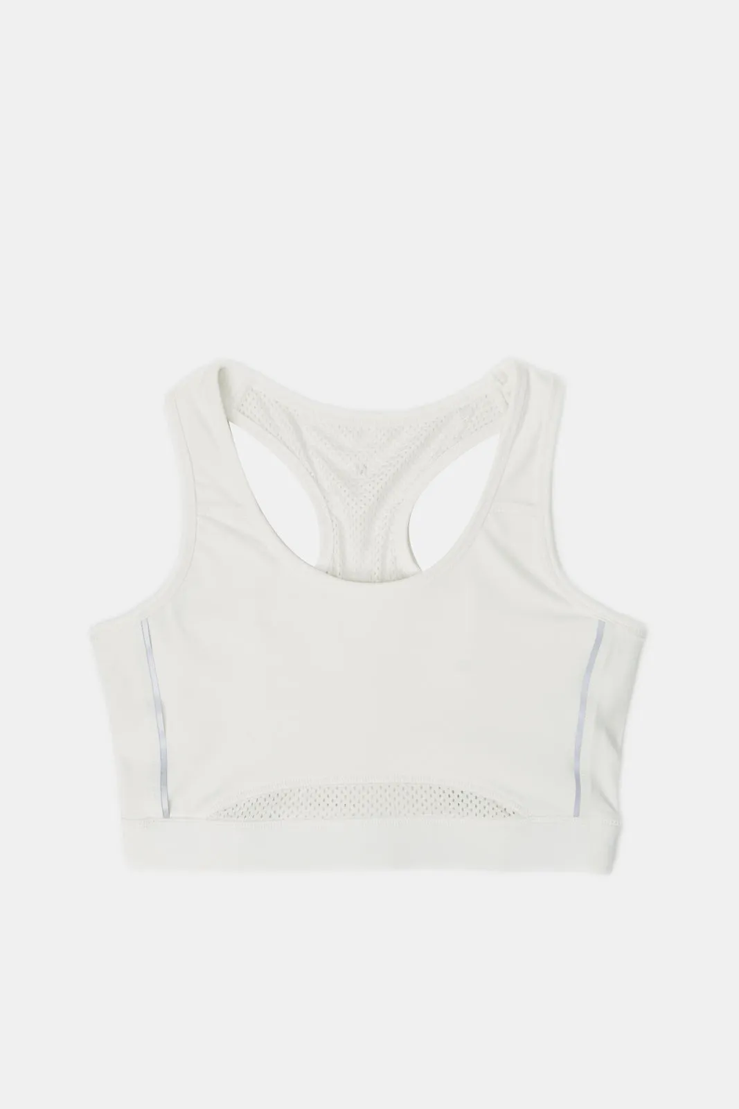 Women White Sports Bra With Reflector sold by Redtag product image thumbnail 5