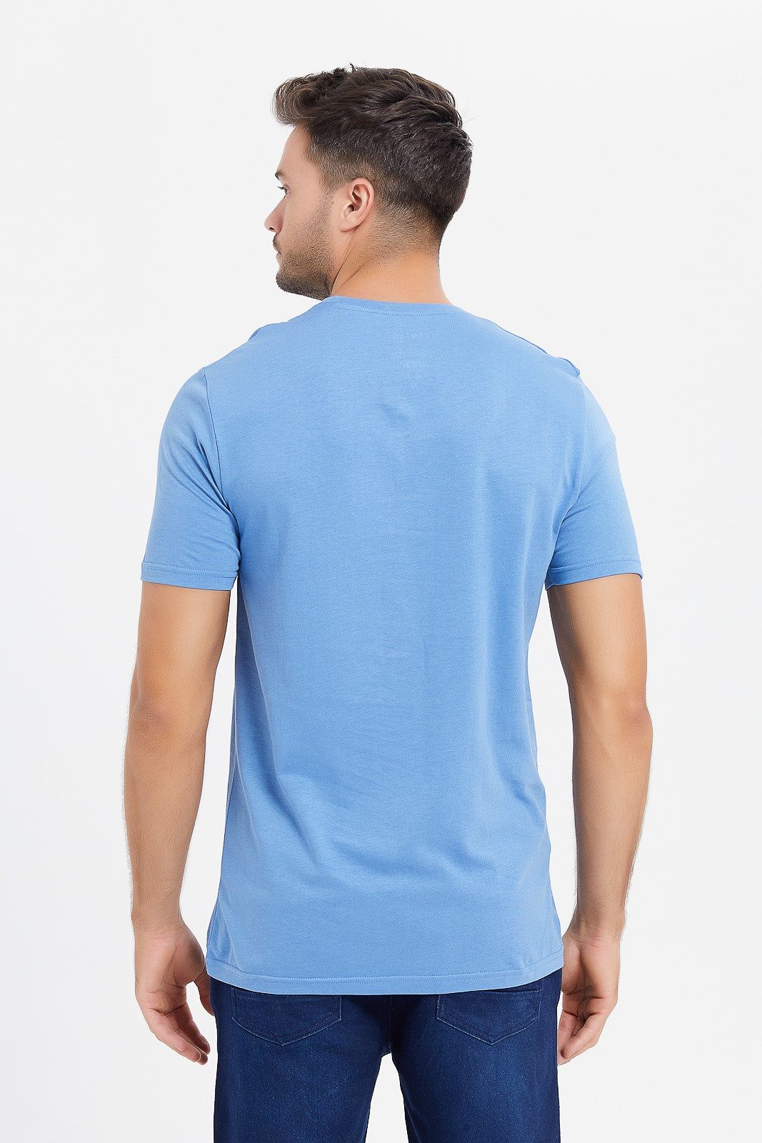 Men Blue Graphic T-Shirt sold by Redtag product image thumbnail 3