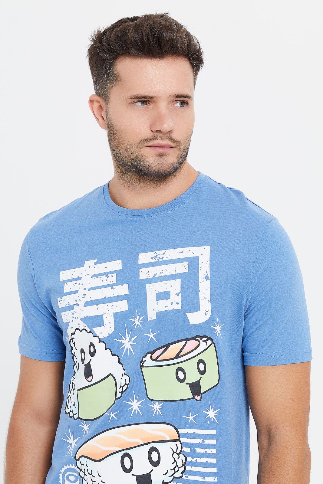 Men Blue Graphic T-Shirt sold by Redtag product image thumbnail 4