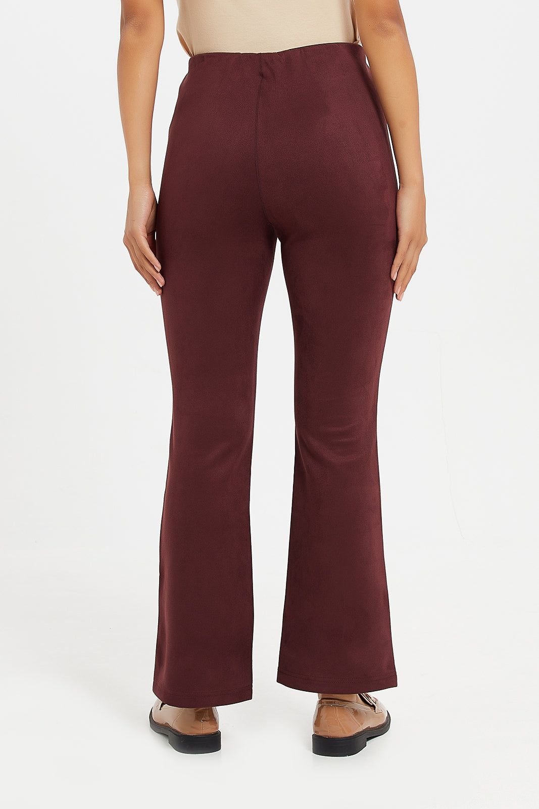 Women Burgundy Wide Leg Pants sold by Redtag product image thumbnail 3