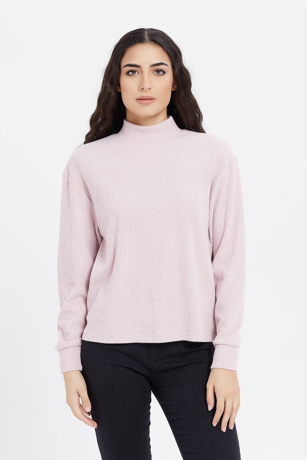 Women Pink Knitted Pullover sold by Redtag