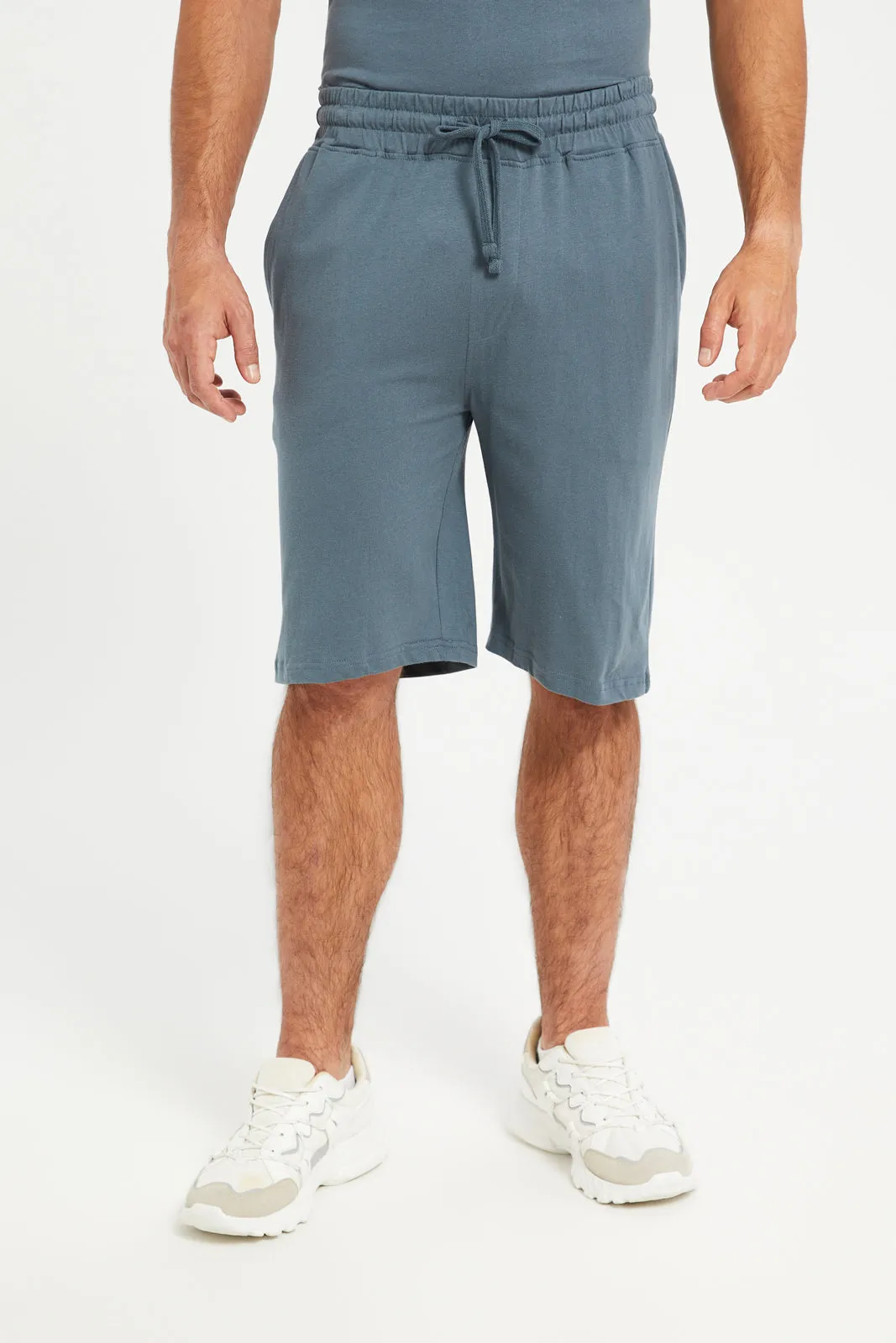 Men Blue Short Sleeves Pyjama Set (2 Piece) sold by Redtag product image thumbnail 4