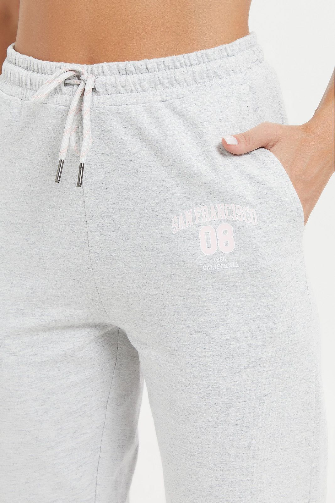 Women Grey Active Pant With Placement Print sold by Redtag product image thumbnail 4