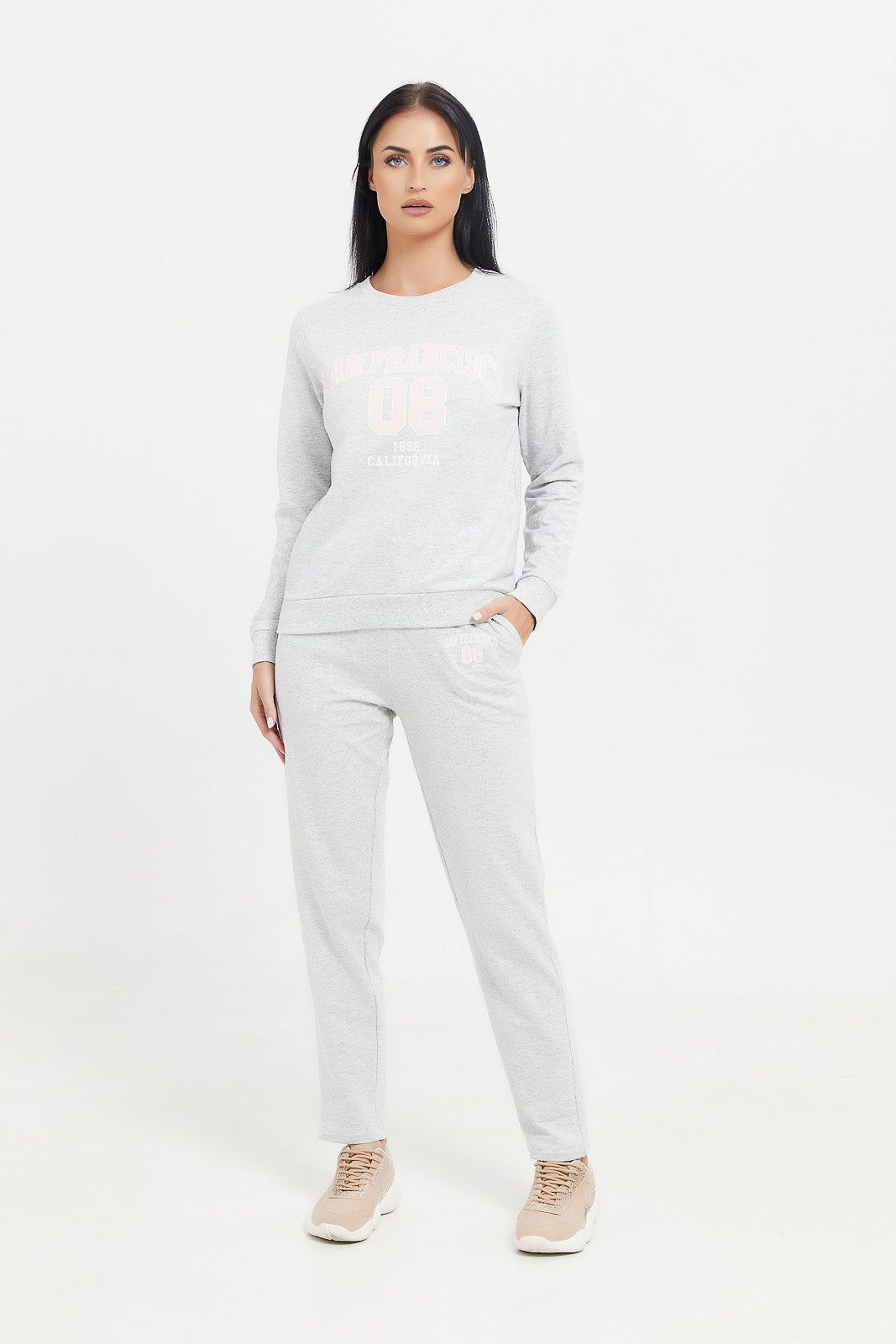 Women Grey Active Pant With Placement Print sold by Redtag product image thumbnail 2
