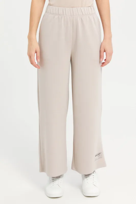 Women Beige Straight Leg Active Pants sold by Redtag