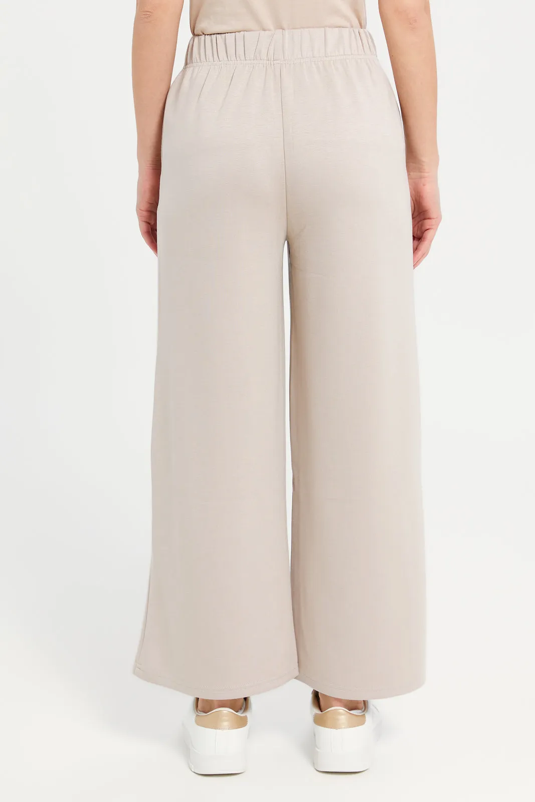 Women Beige Straight Leg Active Pants sold by Redtag product image thumbnail 3