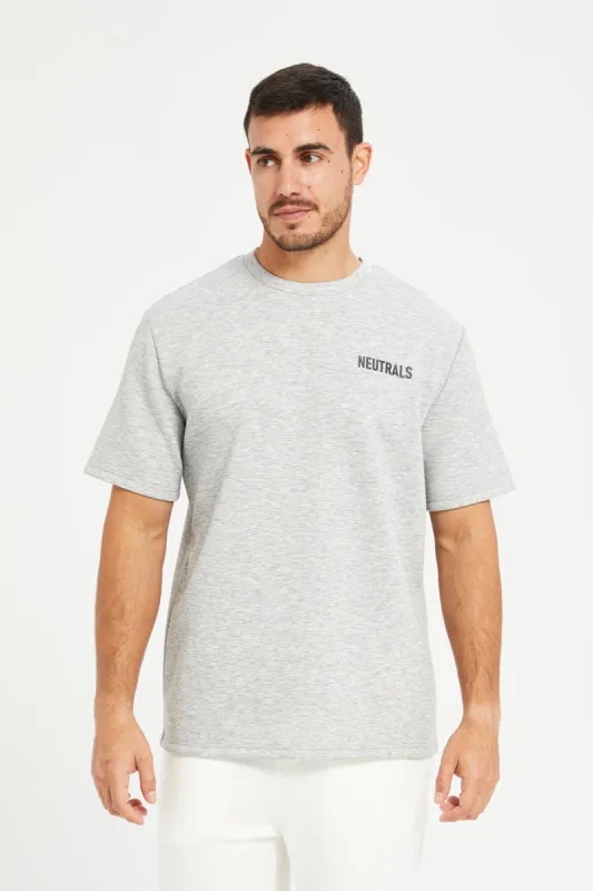 Men Grey Back Print  Active T-Shirt sold by Redtag