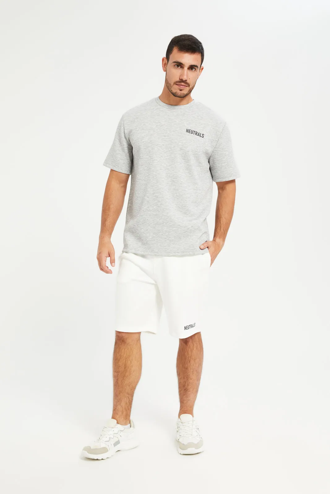 Men Grey Back Print Active T-Shirt sold by Redtag product image thumbnail 2
