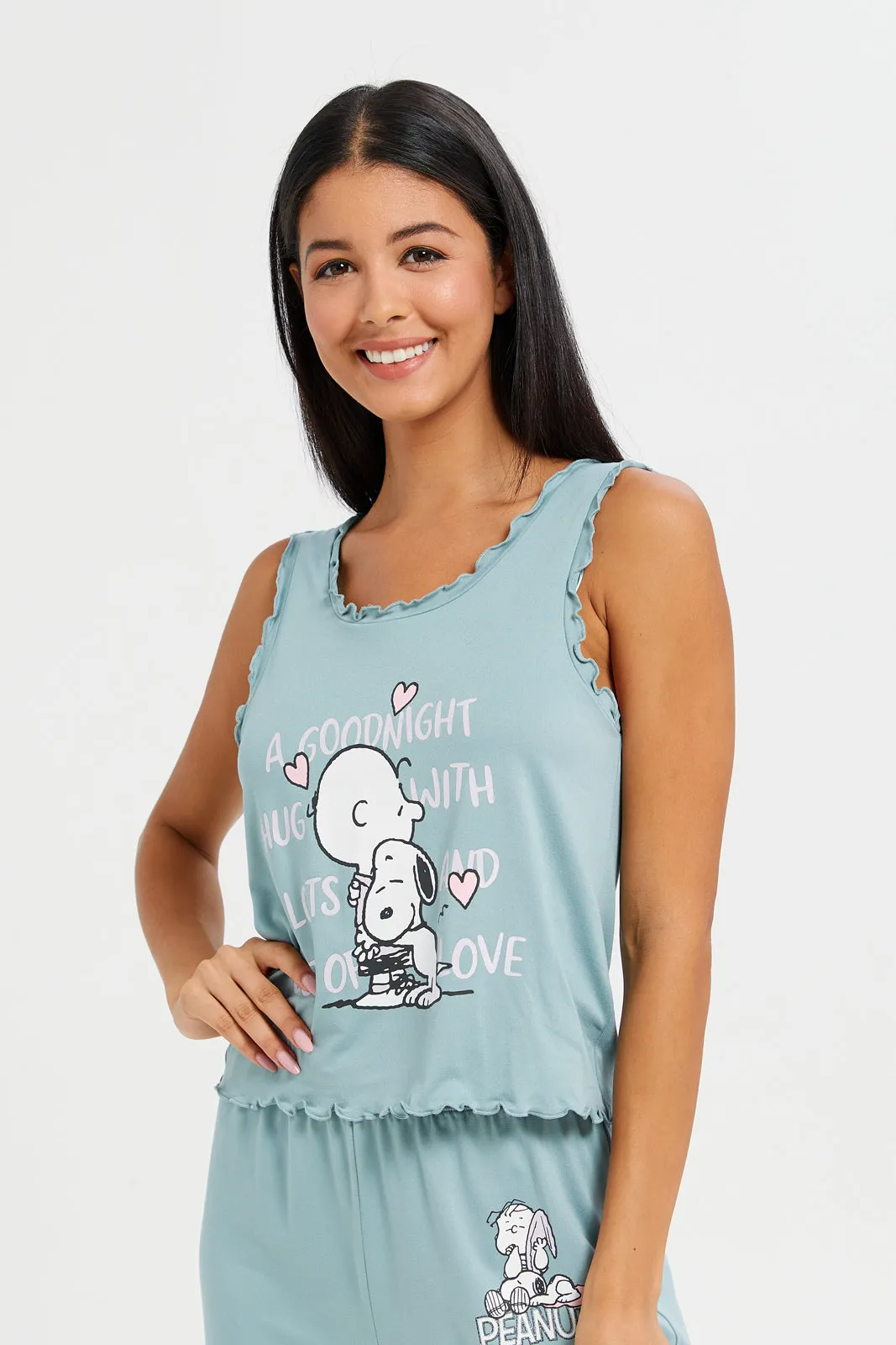 Women Green Snoopy Cami Set (2 Piece) sold by Redtag product image thumbnail 2