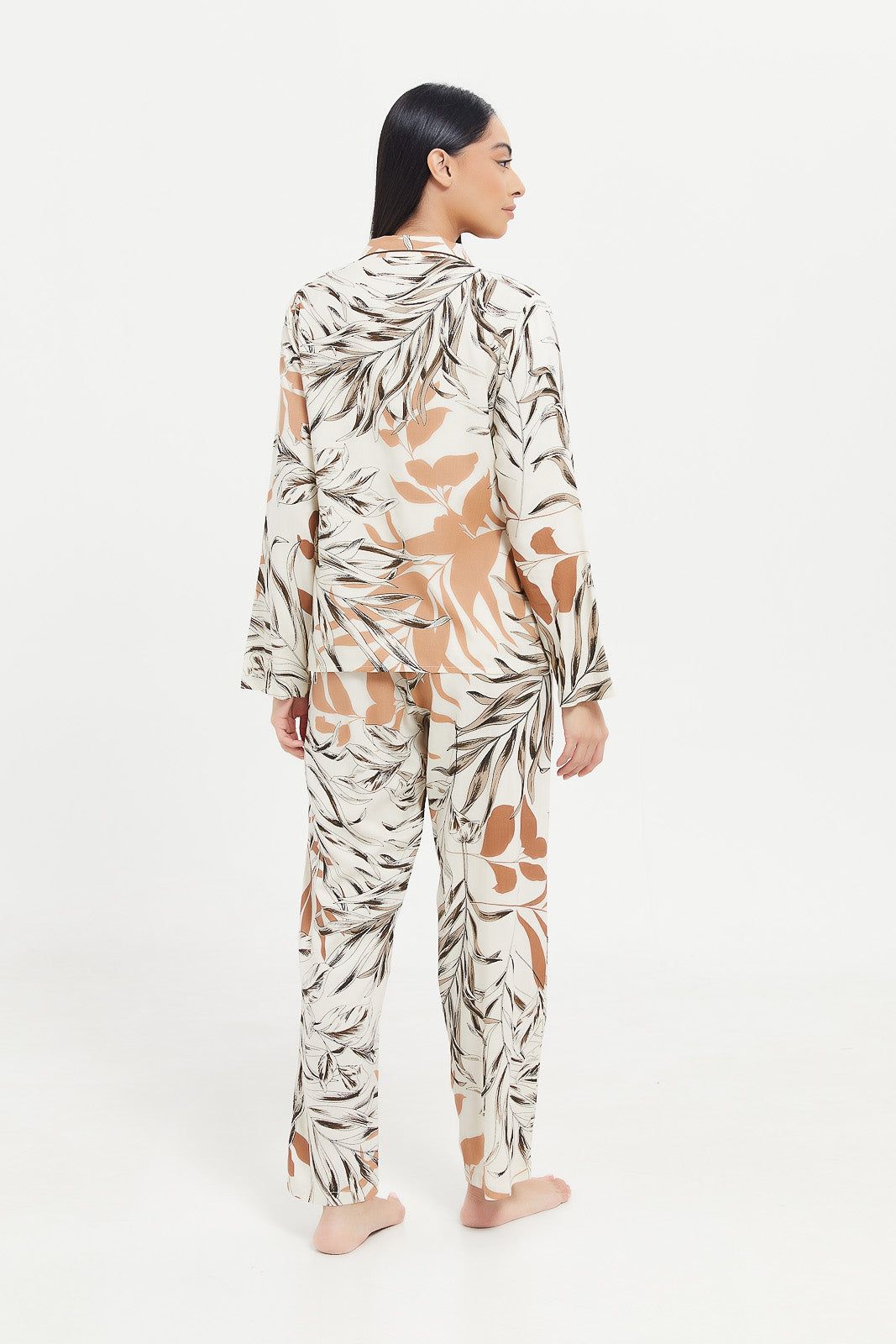 Women Ivory Floral Pajama Set (2 Piece) sold by Redtag product image thumbnail 4