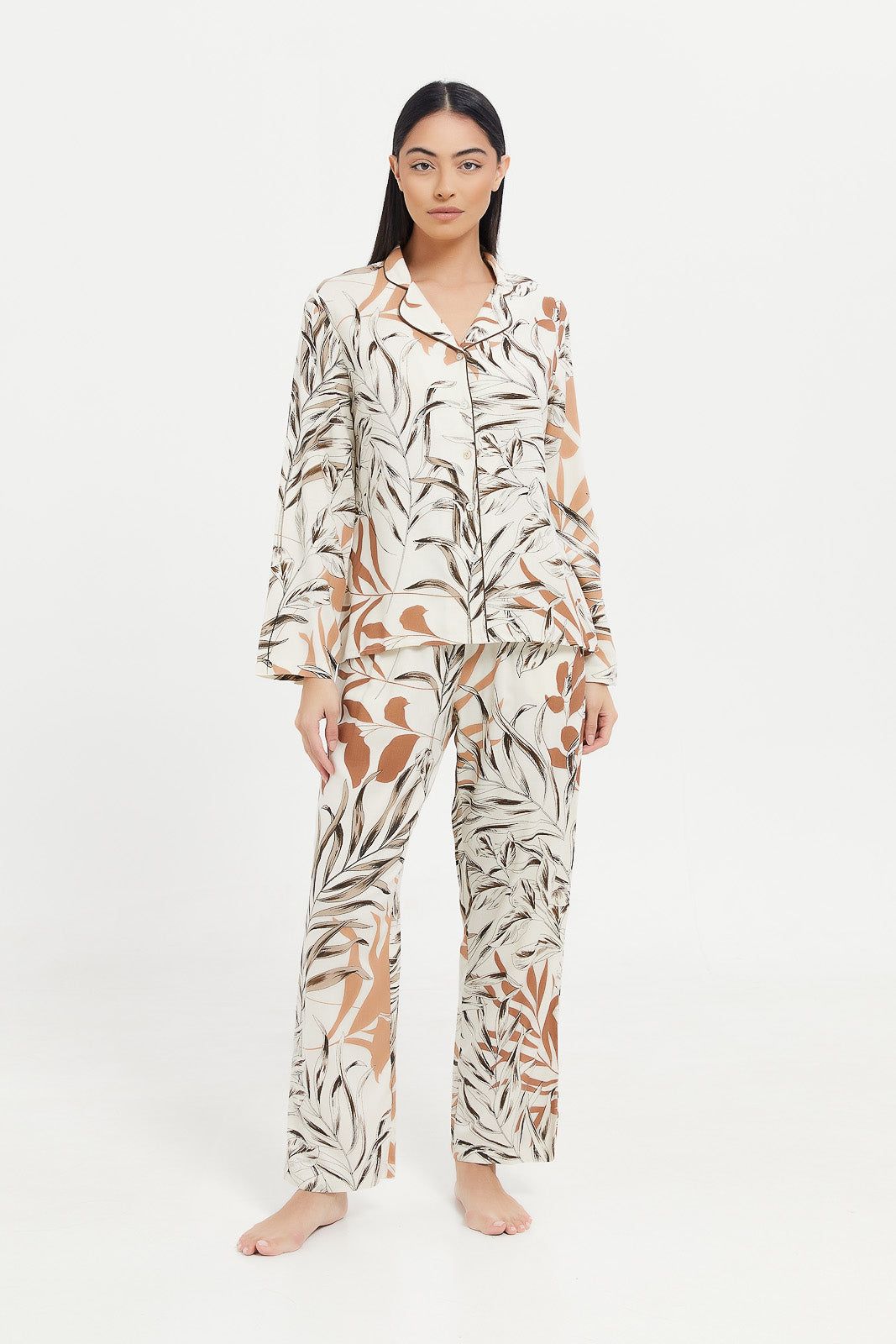 Women Ivory Floral Pajama Set (2 Piece) sold by Redtag