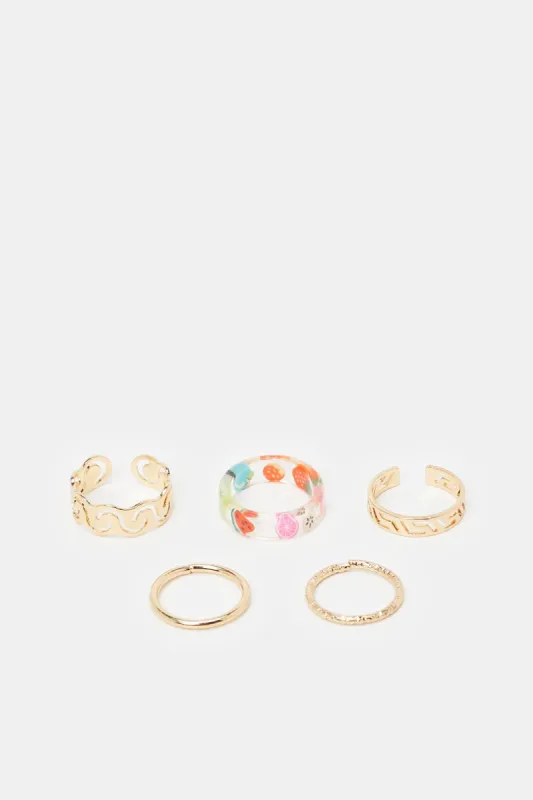 Women Assorted Ring Set (5 Piece) sold by Redtag