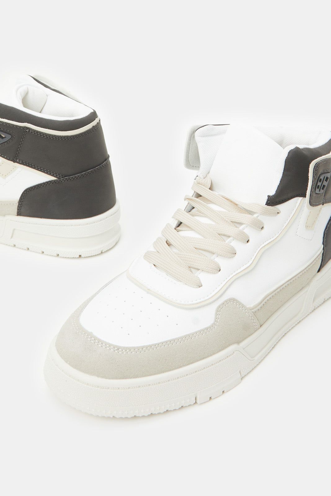 Men White Material Block High Top sold by Redtag product image thumbnail 3