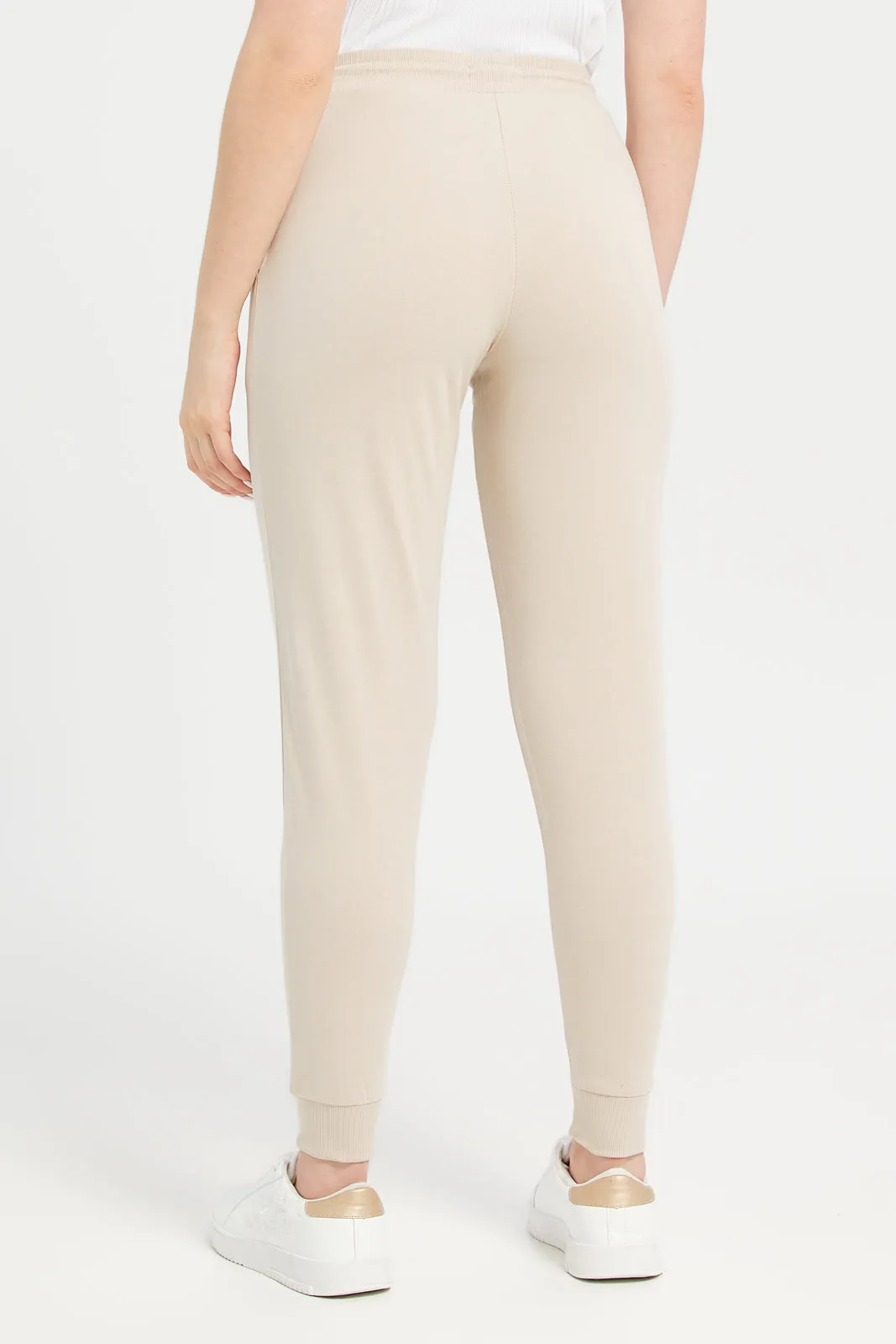 Women Beige Joggers sold by Redtag product image thumbnail 3