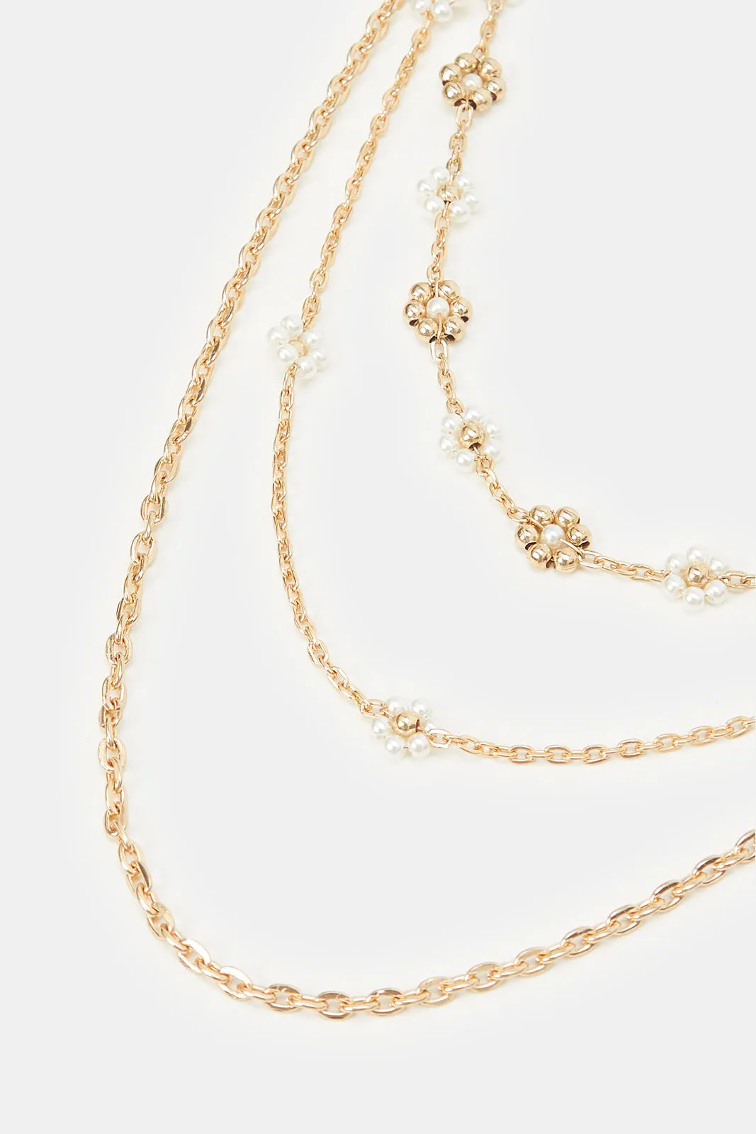 Women Gold Embellished Layered Necklace sold by Redtag product image thumbnail 2