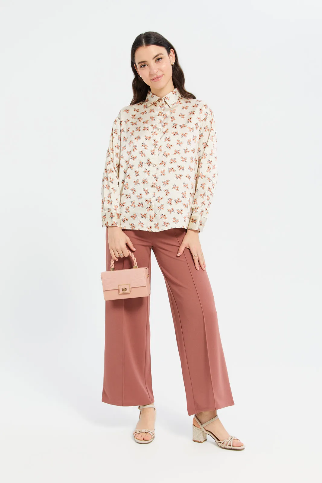 Women Assorted Allover Printed Satin Shirt sold by Redtag product image thumbnail 2