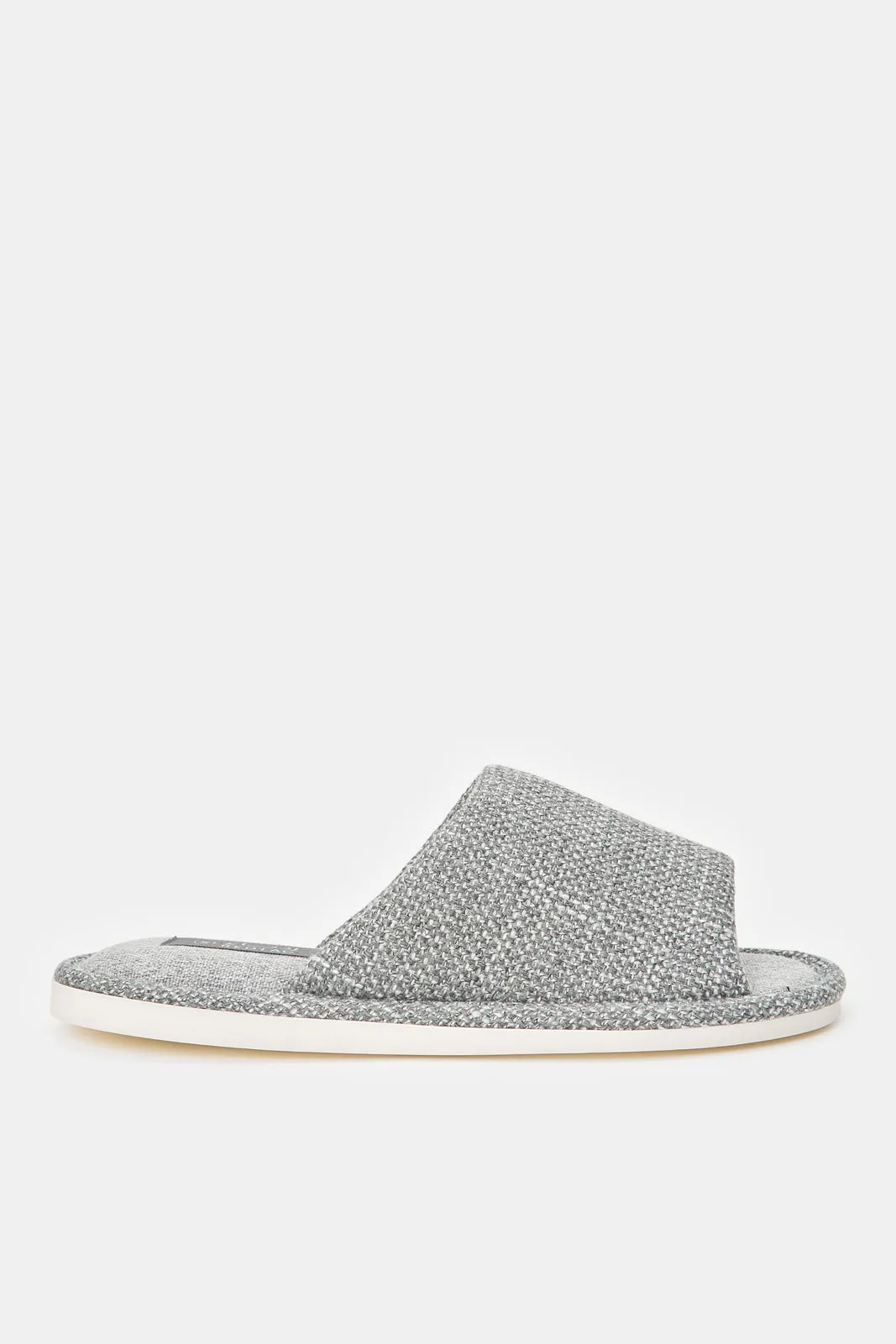 Men Grey Textured Slipper sold by Redtag