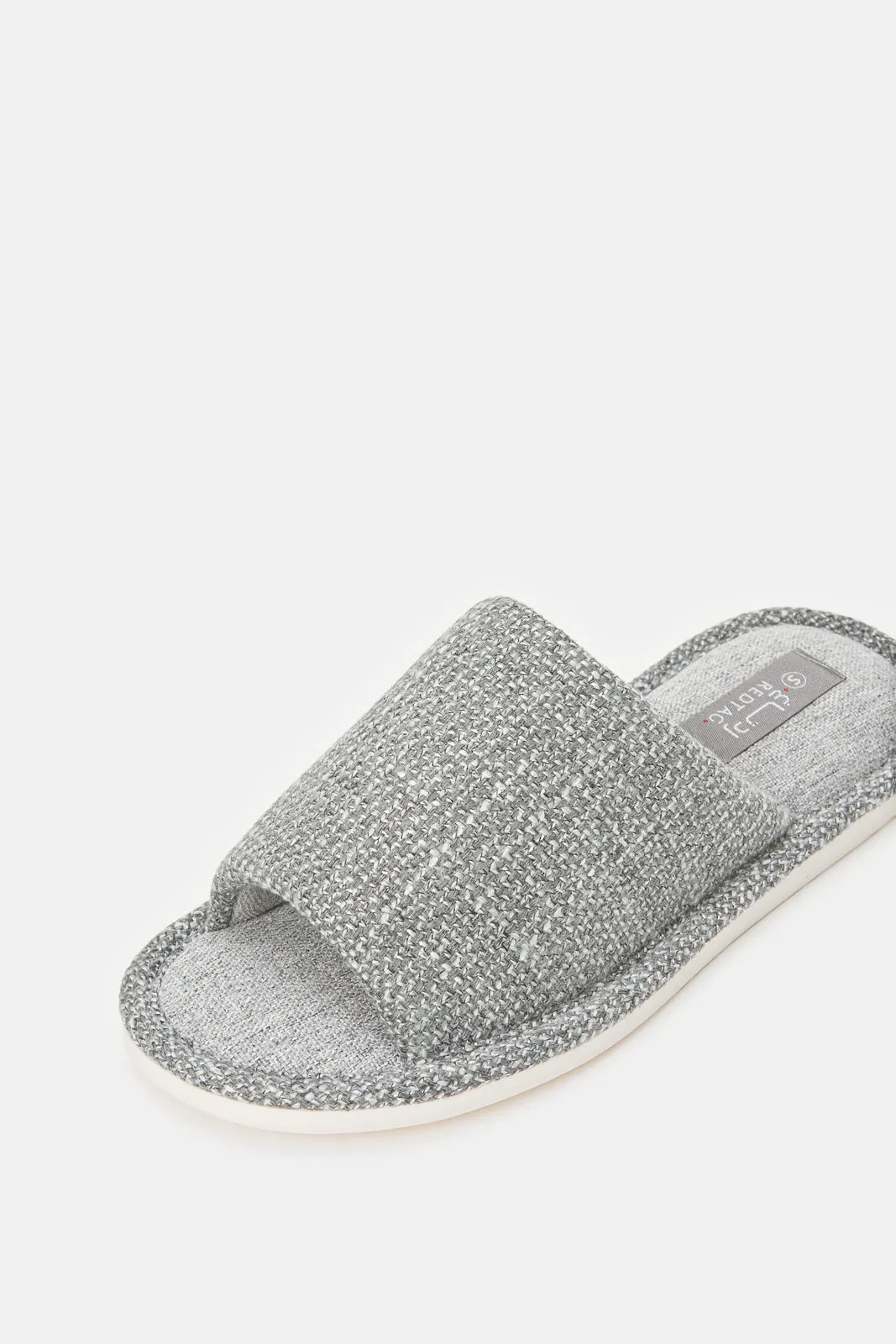 Men Grey Textured Slipper sold by Redtag product image thumbnail 3