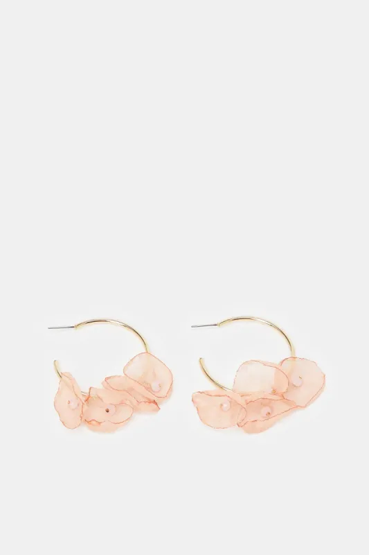 Women Gold Embellished Earrings sold by Redtag