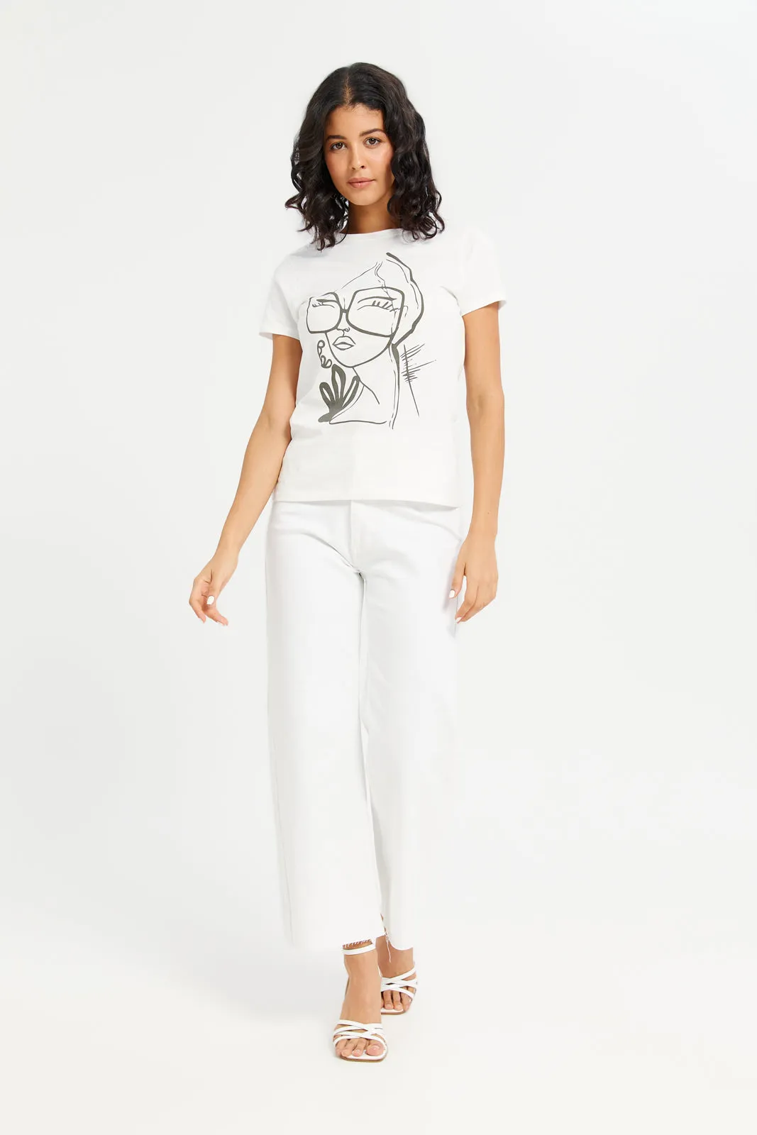 Women Ivory Lady Printed T-Shirt sold by Redtag product image thumbnail 2