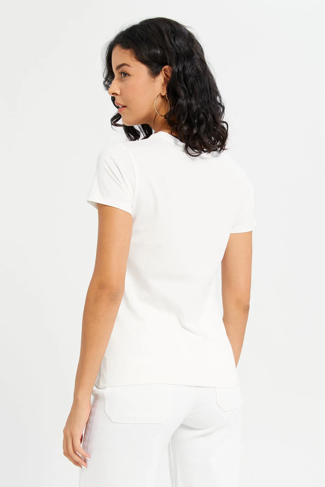 Women Ivory Lady Printed T-Shirt sold by Redtag product image thumbnail 3