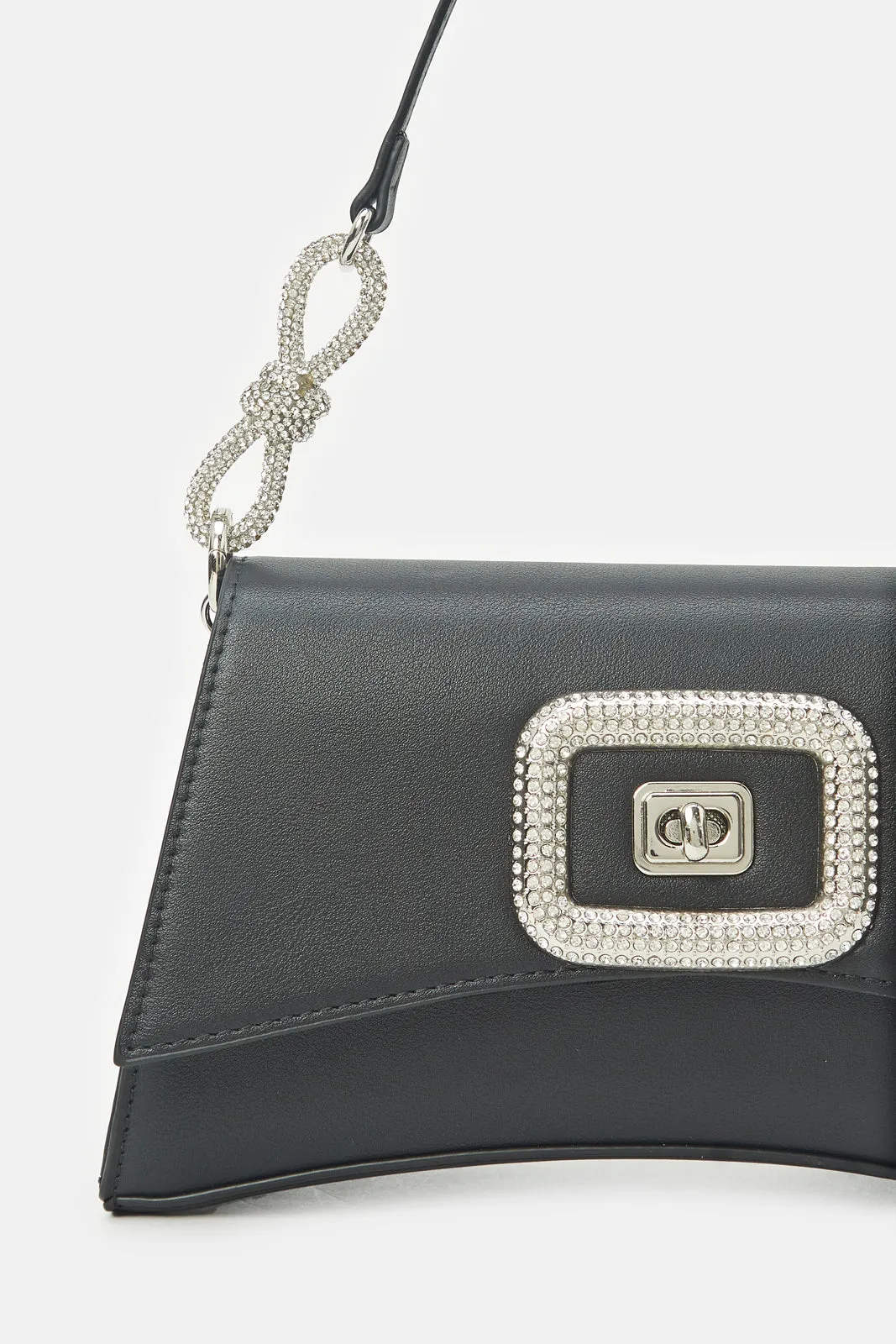 Women Black Embellished Evening Bag sold by Redtag product image thumbnail 3