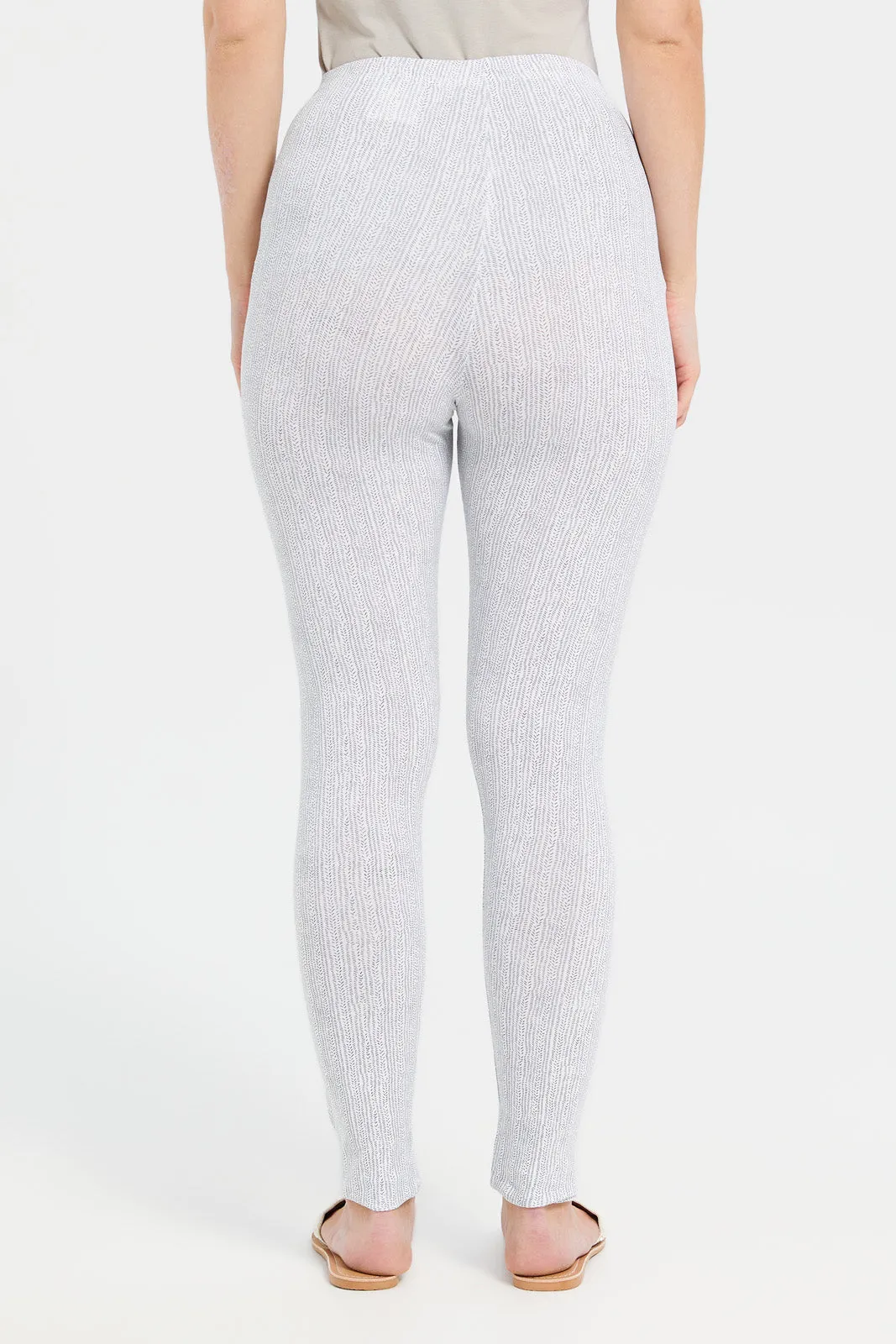 Women White Printed Leggings sold by Redtag product image thumbnail 3