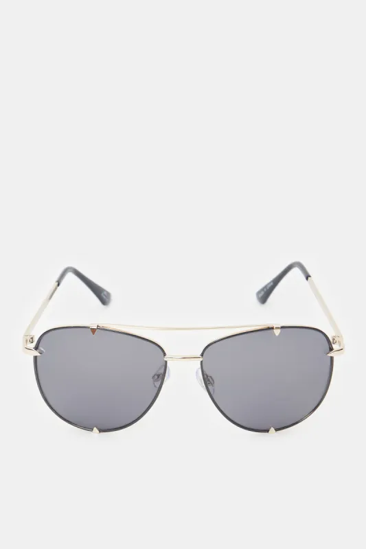 Men Black Aviator Sunglasses sold by Redtag