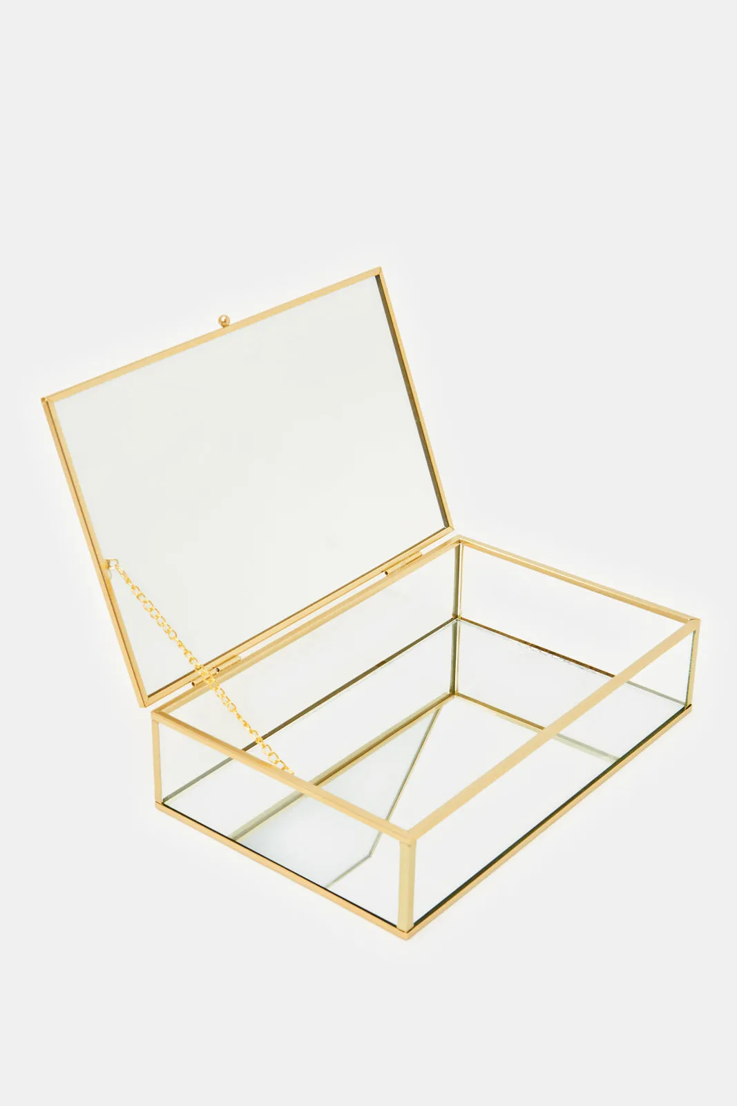 Gold Pu Texture Mirror Jewelry Box sold by Redtag product image thumbnail 3