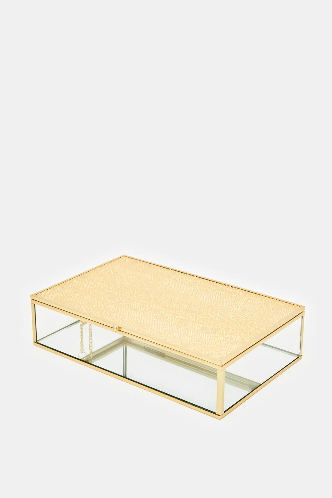 Gold Pu Texture Mirror Jewelry Box sold by Redtag product image thumbnail 2