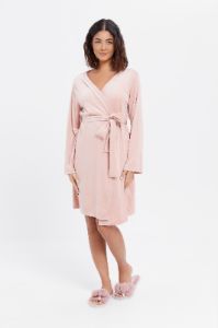 Women Pink Soft Robe sold by Redtag