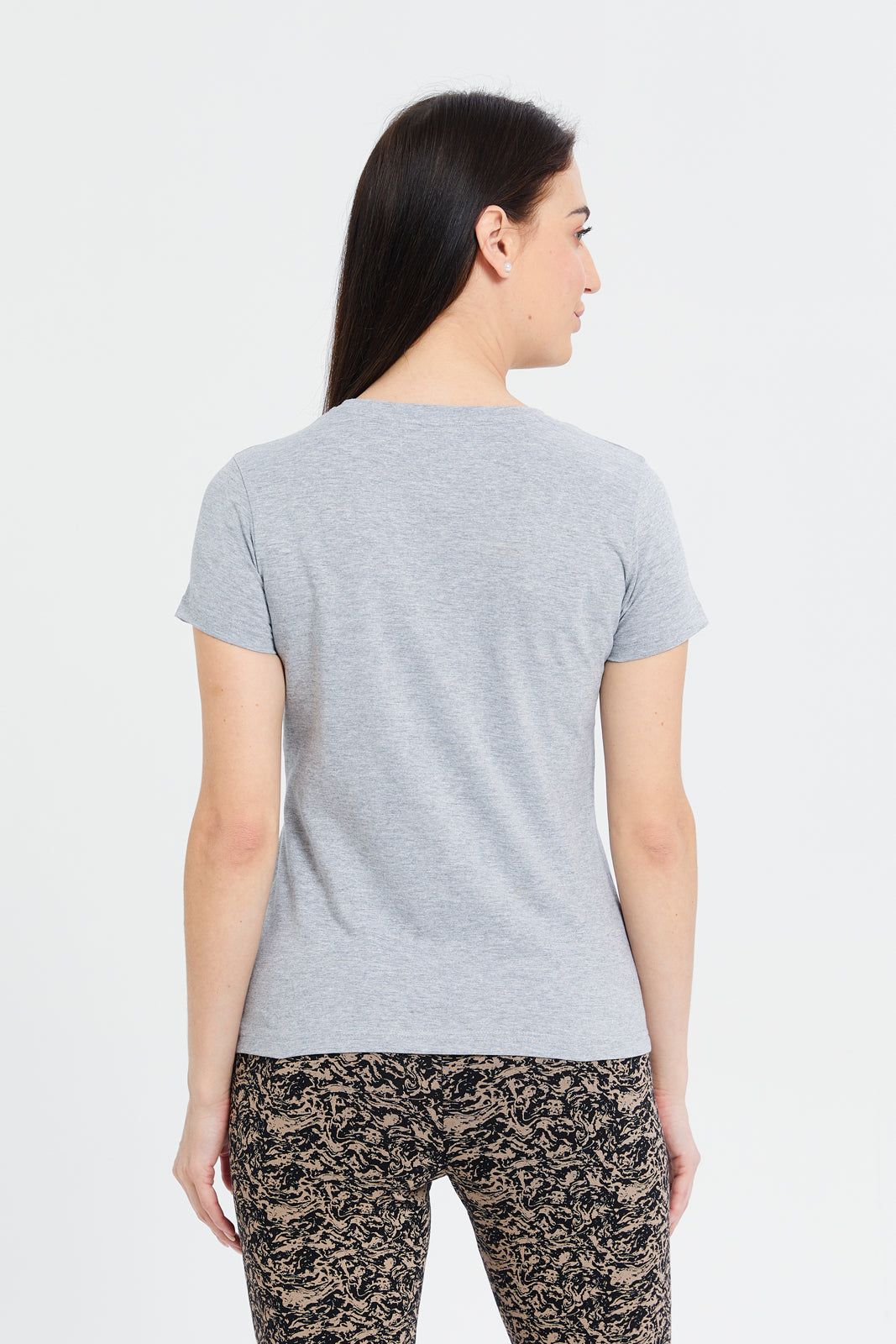 Women Grey Buona Serata Embellished T-Shirt sold by Redtag product image thumbnail 3