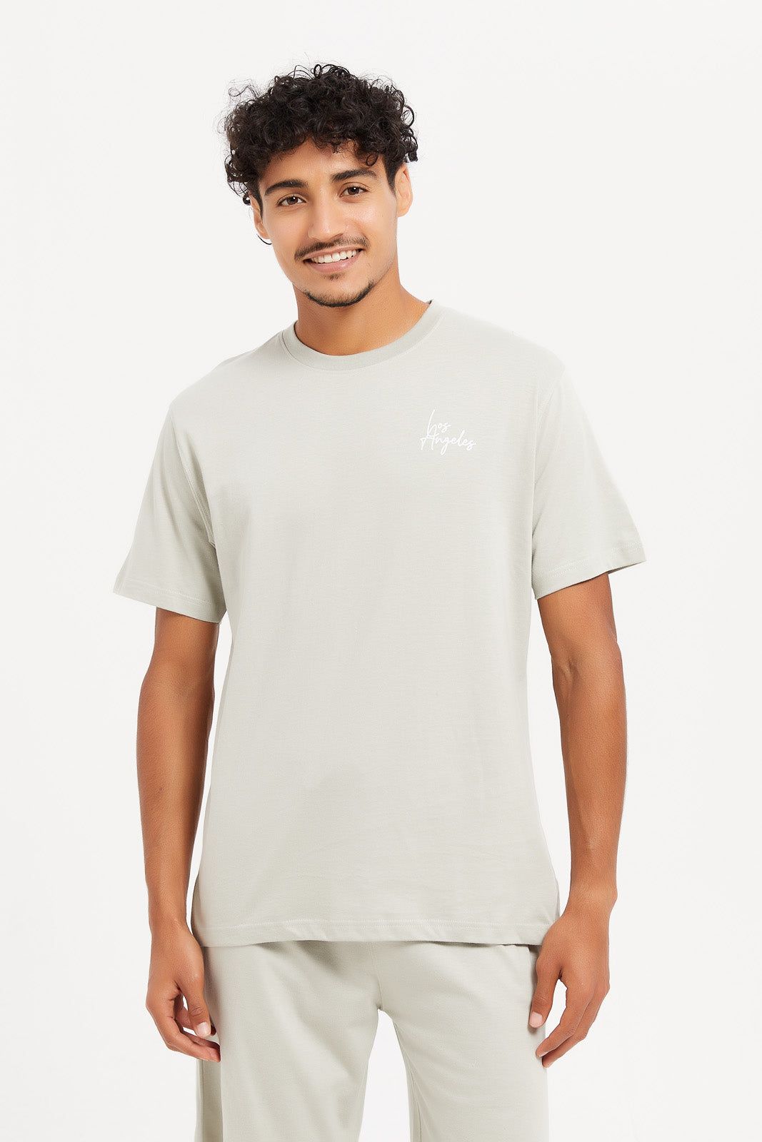 Men Grey Plain Pyjama Set (2 Piece) sold by Redtag product image thumbnail 2