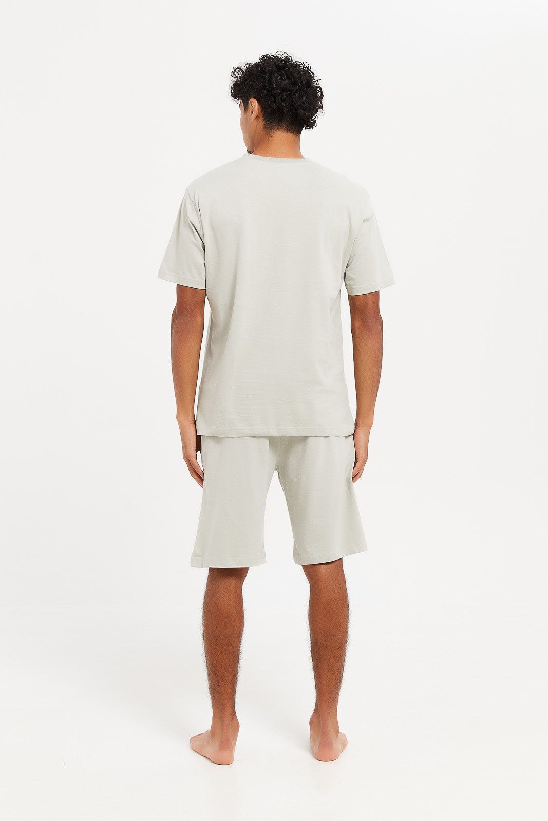 Men Grey Plain Pyjama Set (2 Piece) sold by Redtag product image thumbnail 4