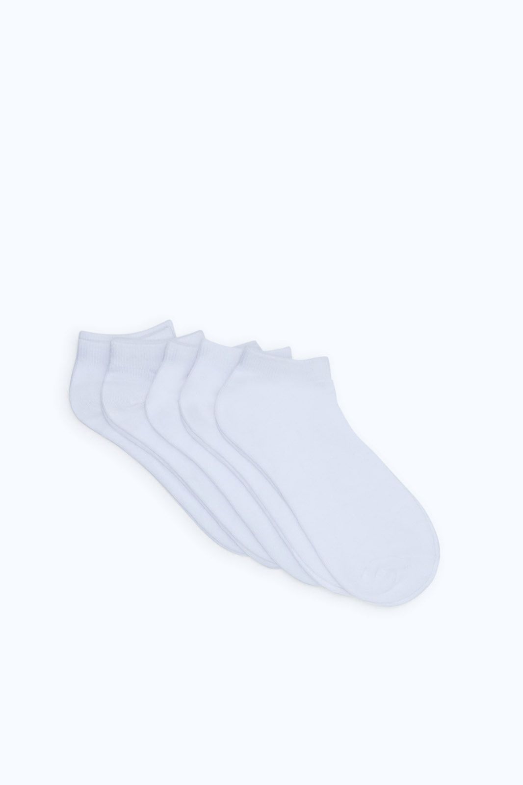 Women White Plain Ankle Socks Set (Pack of 5) sold by Redtag